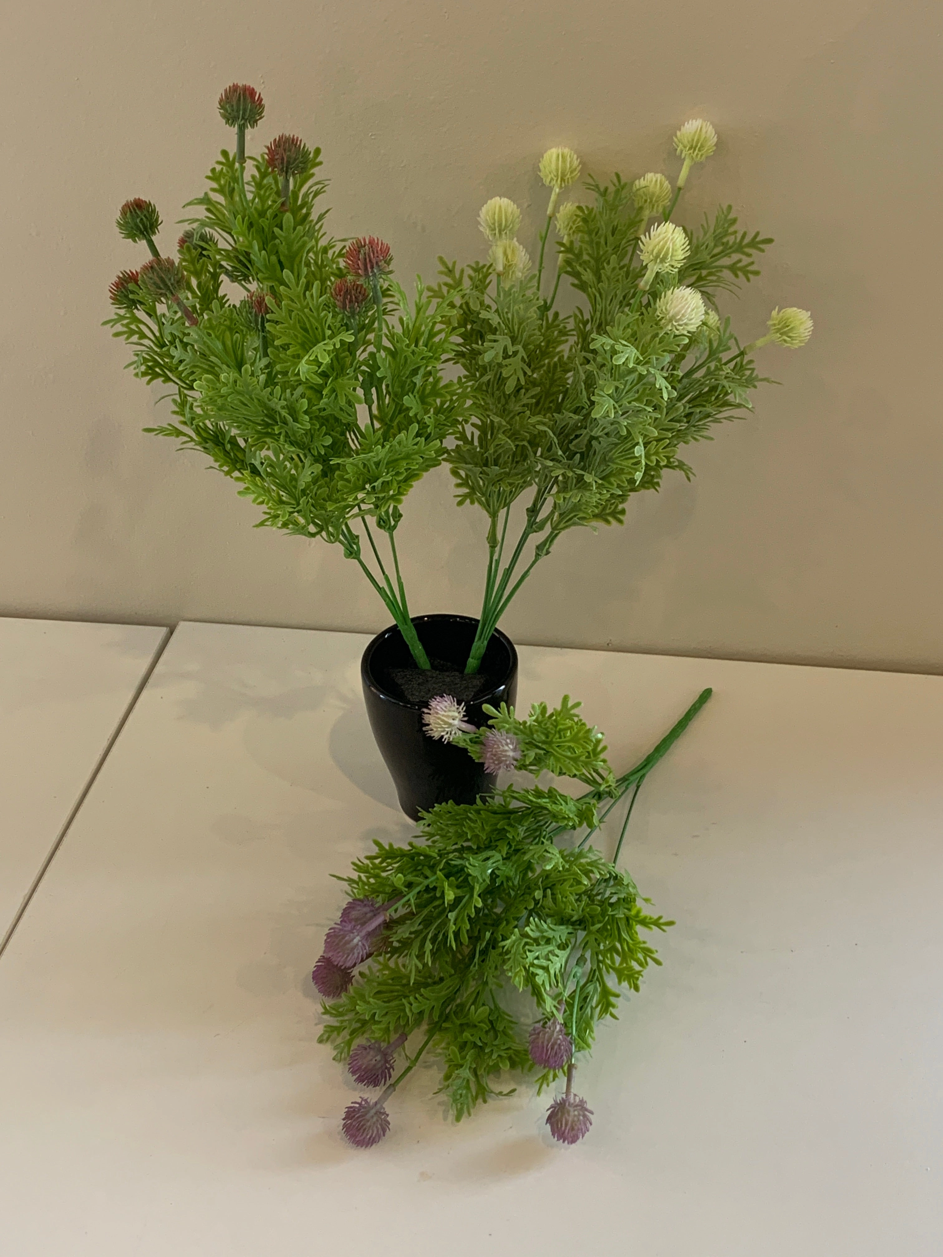 SP0299 Seedded Dusty Miller Bush 36cm 3 Styles
