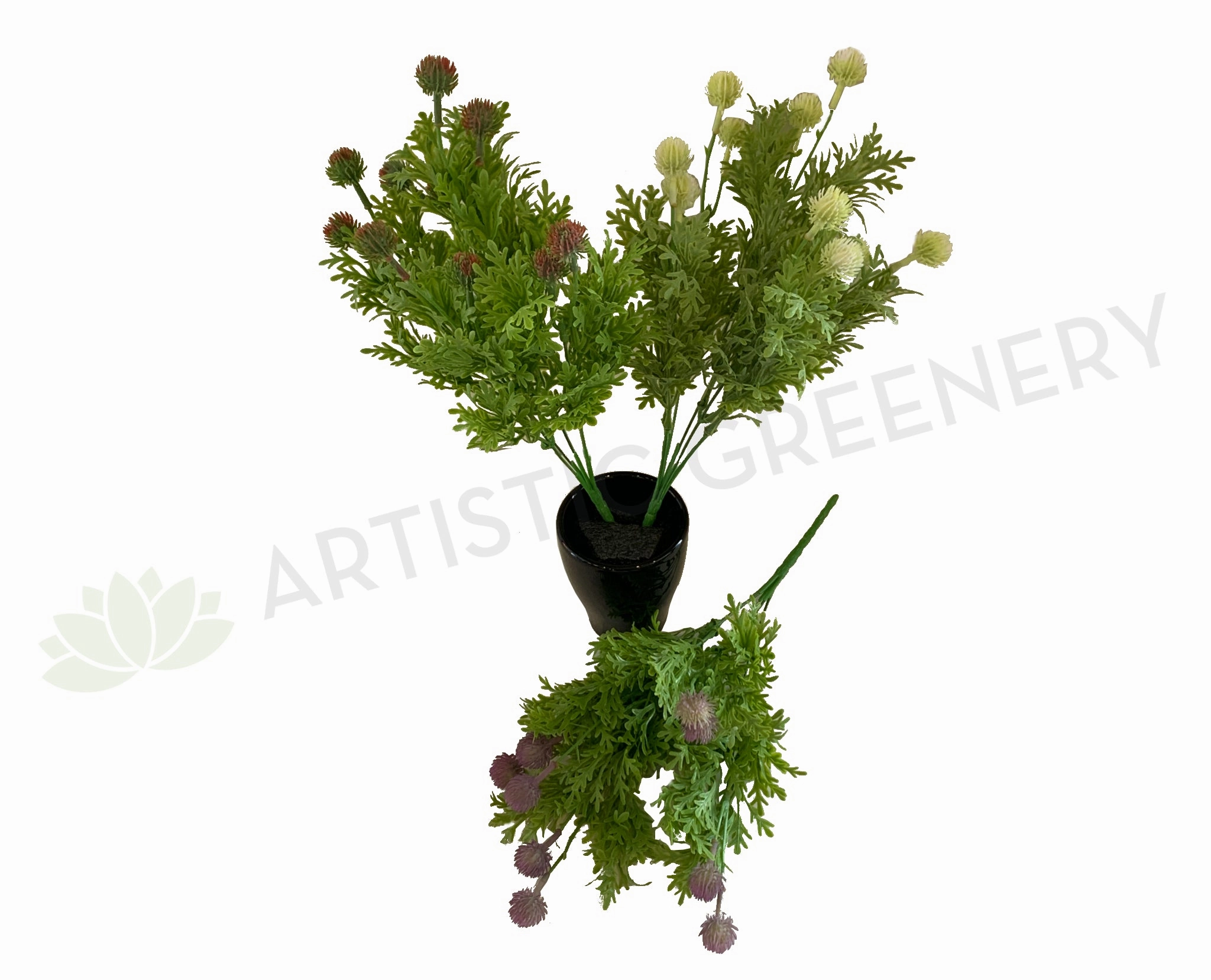 SP0299 Seedded Dusty Miller Bush 36cm 3 Styles indoor plant stand  
