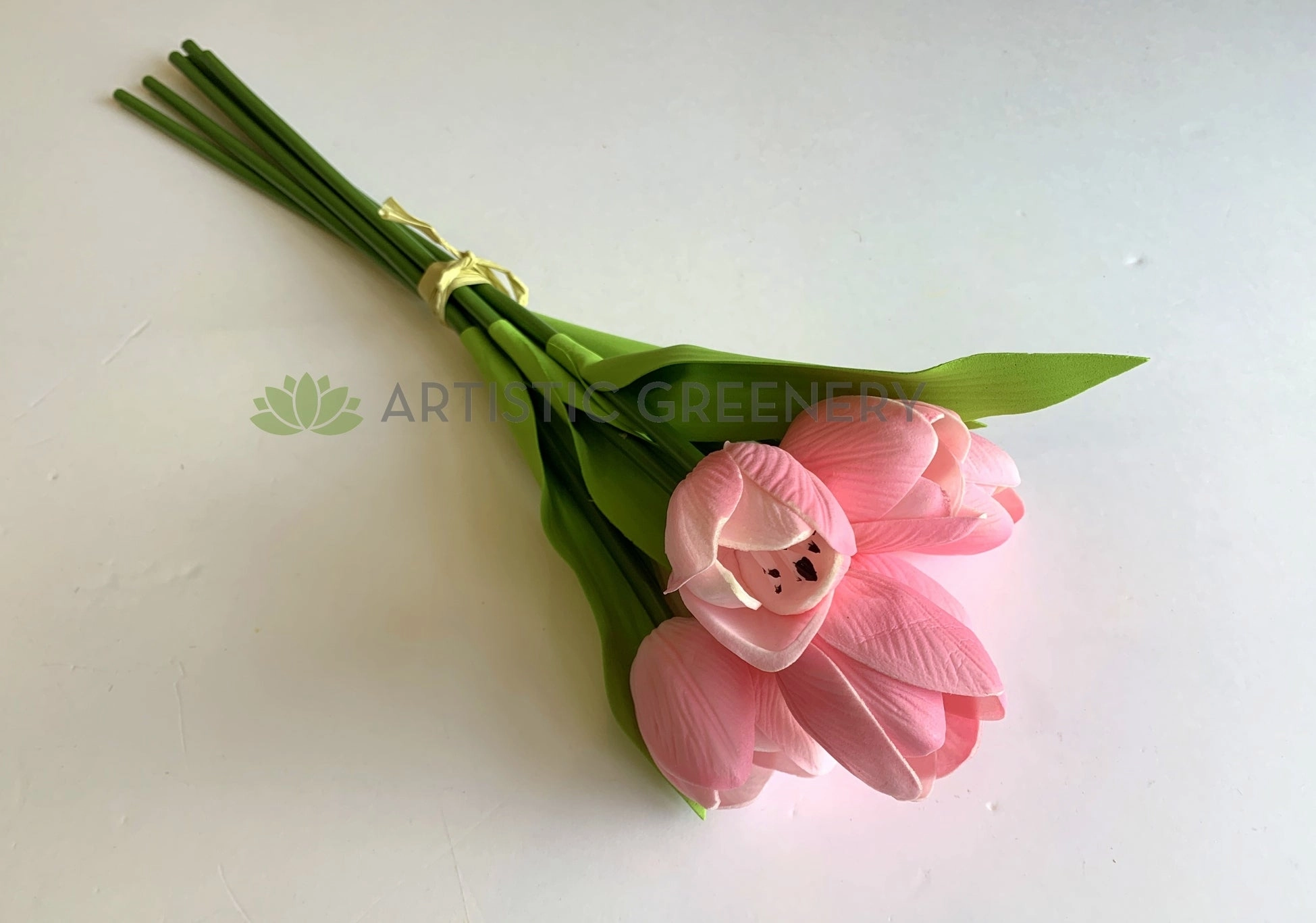 SP0302 PU Tulip Bouquet 49cm Orange / White / Yellow / Pink