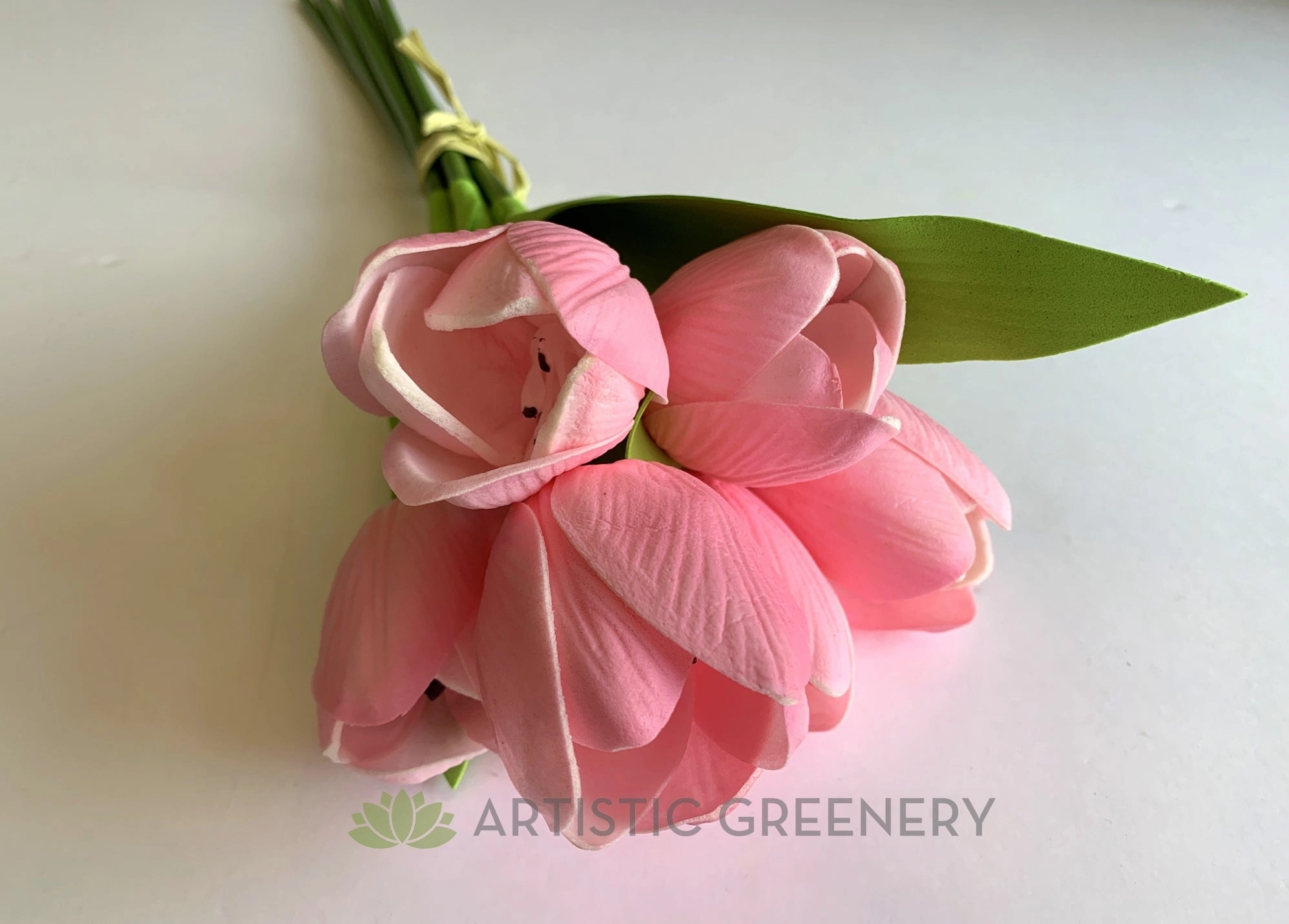 SP0302 PU Tulip Bouquet 49cm Orange / White / Yellow / Pink