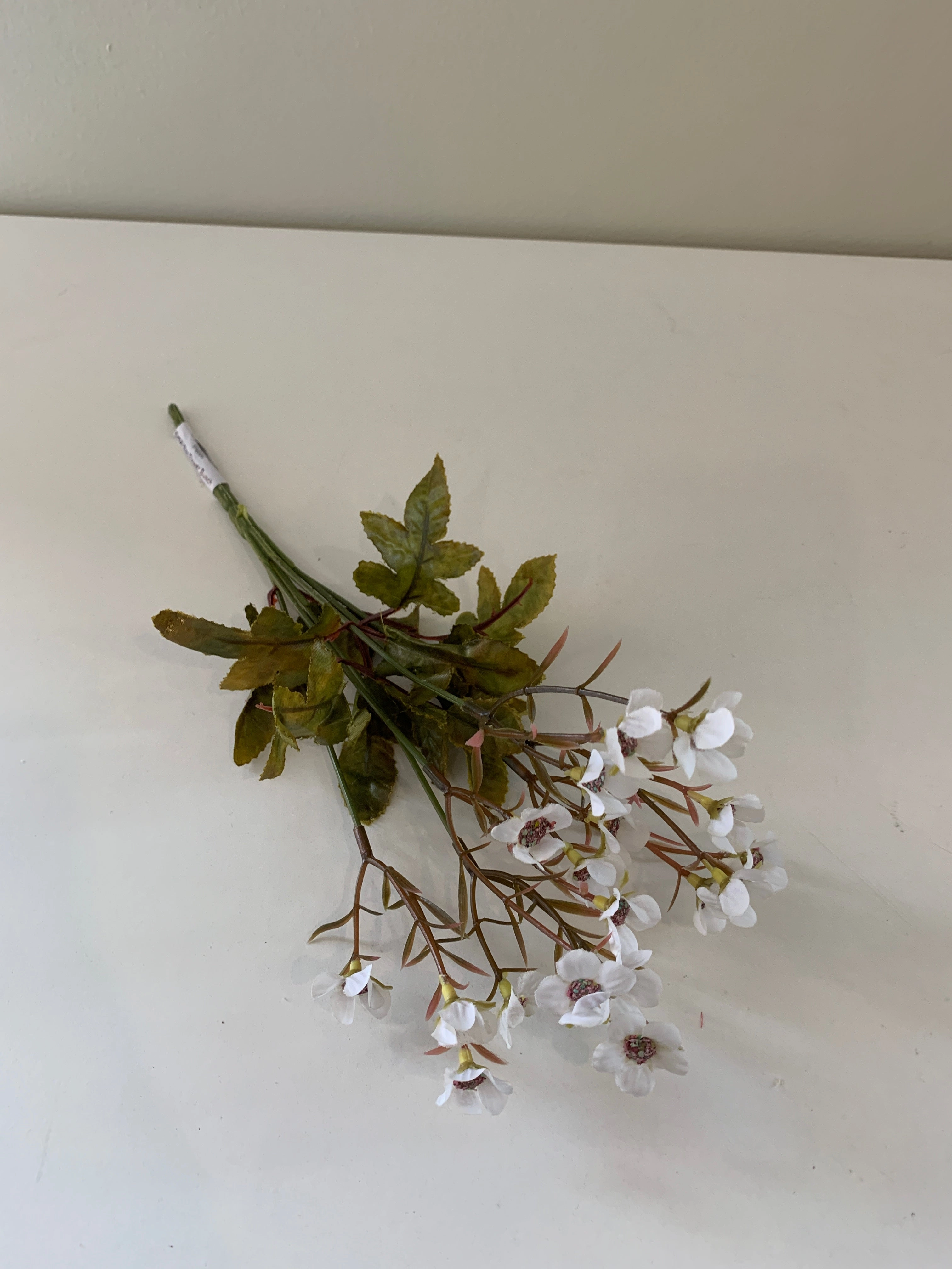 SP0306 Small Wax Flower Bunch 32cm 4 Colours