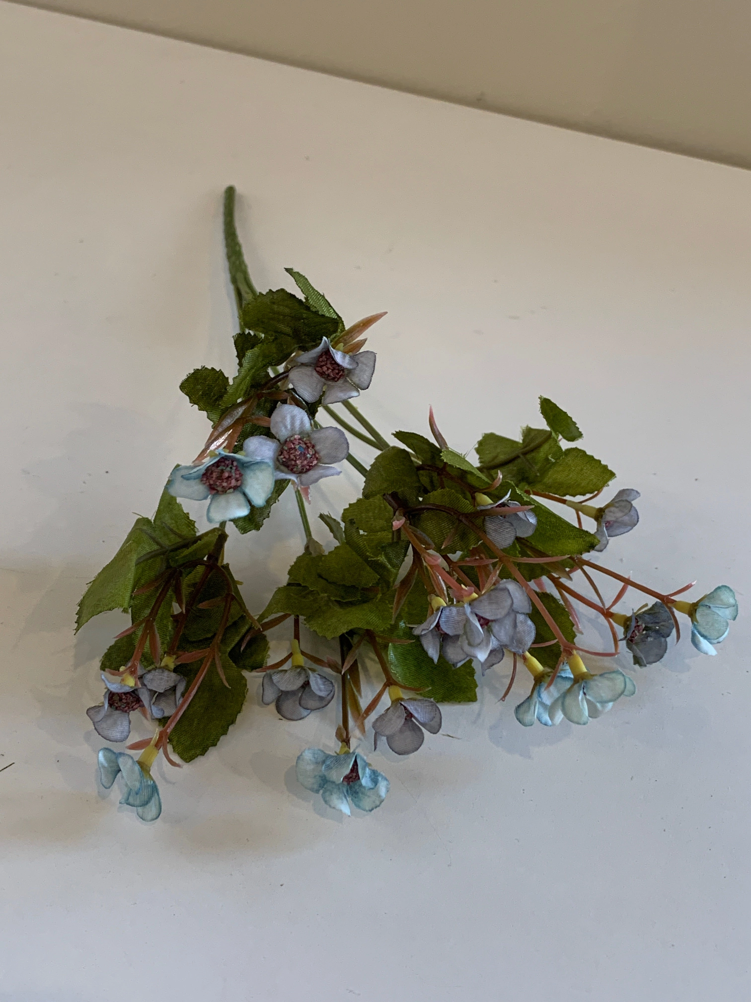 SP0306 Small Wax Flower Bunch 32cm 4 Colours