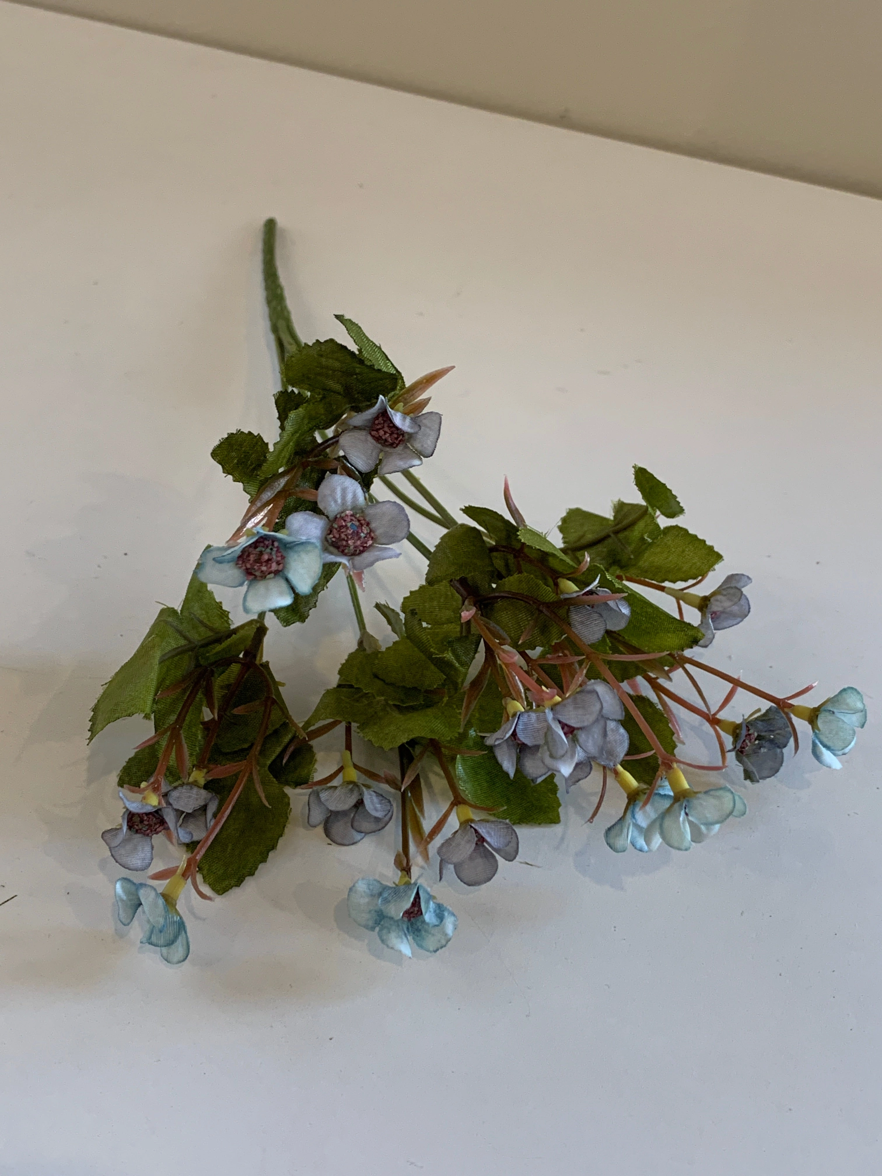 SP0306 Small Wax Flower Bunch 32cm 4 Colours