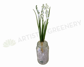 SP0321 Lily of the Valley 32cm White xl flower pot  