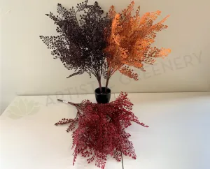SP0325 Maidenhair Fern Leave Bunch 50cm Brown / Red /  Orange dried green plant  