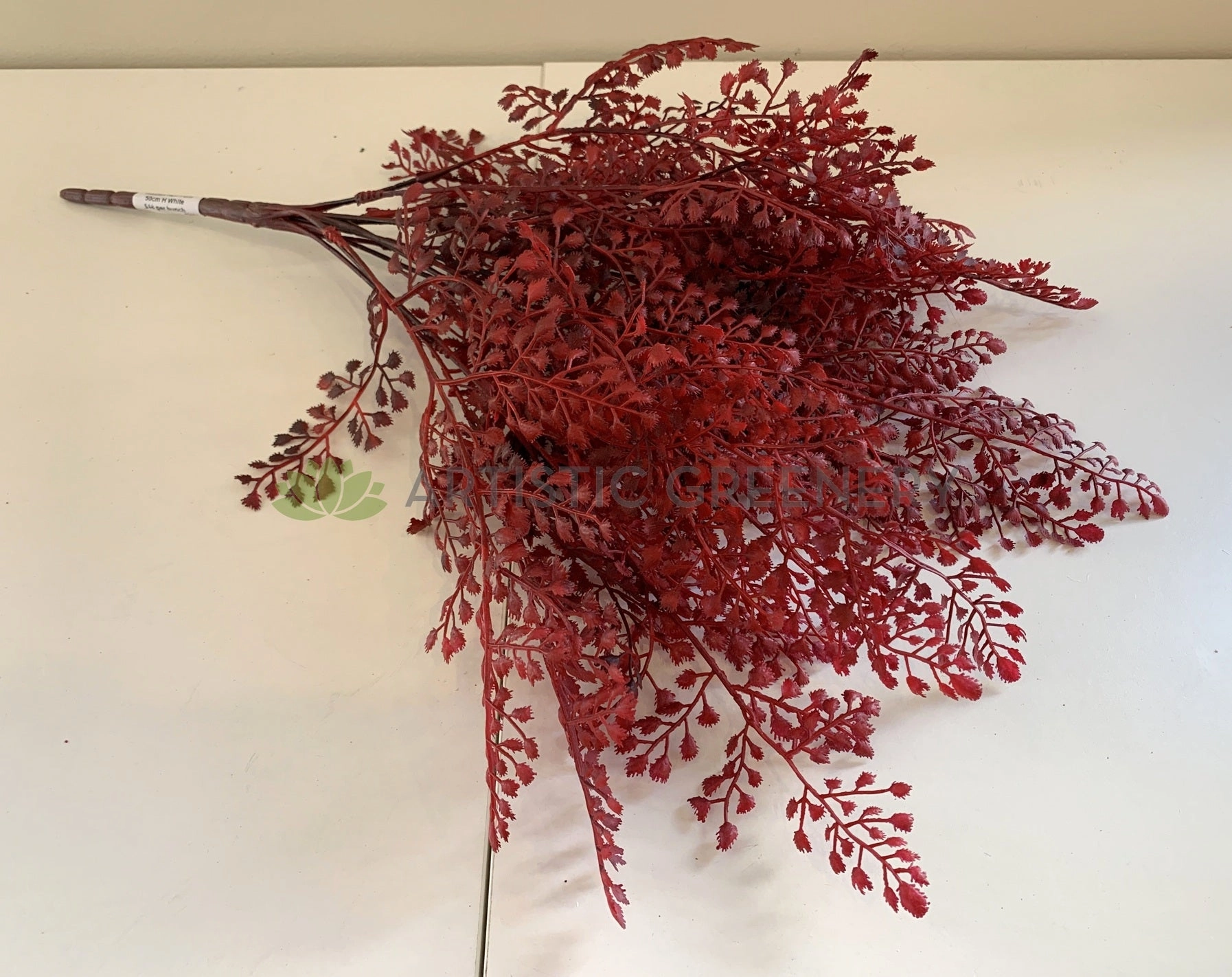 SP0325 Maidenhair Fern Leave Bunch 50cm Brown / Red /  Orange
