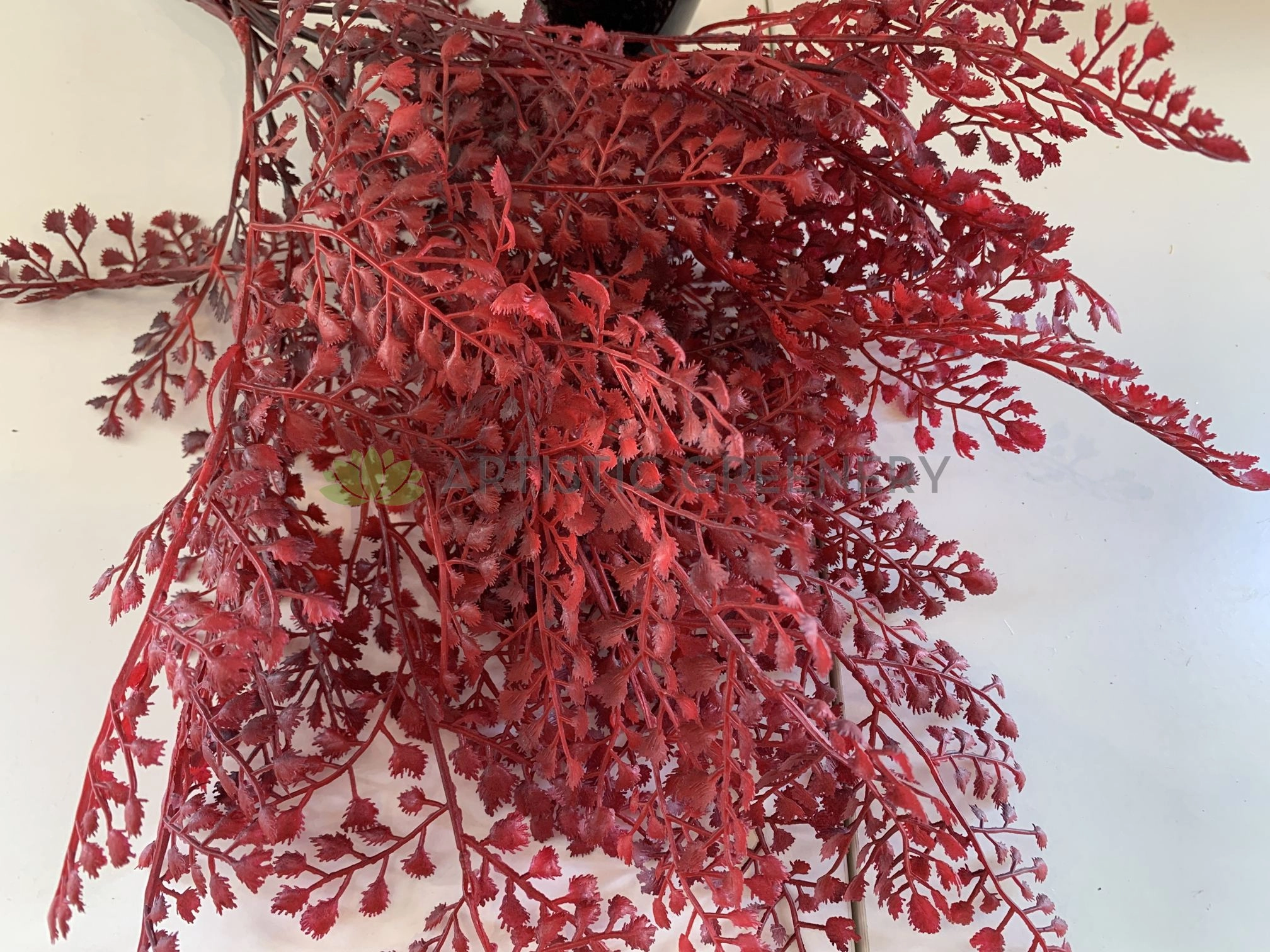 SP0325 Maidenhair Fern Leave Bunch 50cm Brown / Red /  Orange