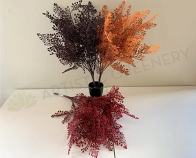 SP0325 Maidenhair Fern Leave Bunch 50cm Brown / Red /  Orange indoor plant stand  