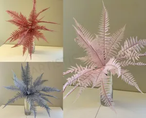 SP0326 Coloured Fern Bunch 65cm 3 Colours dried green plant  