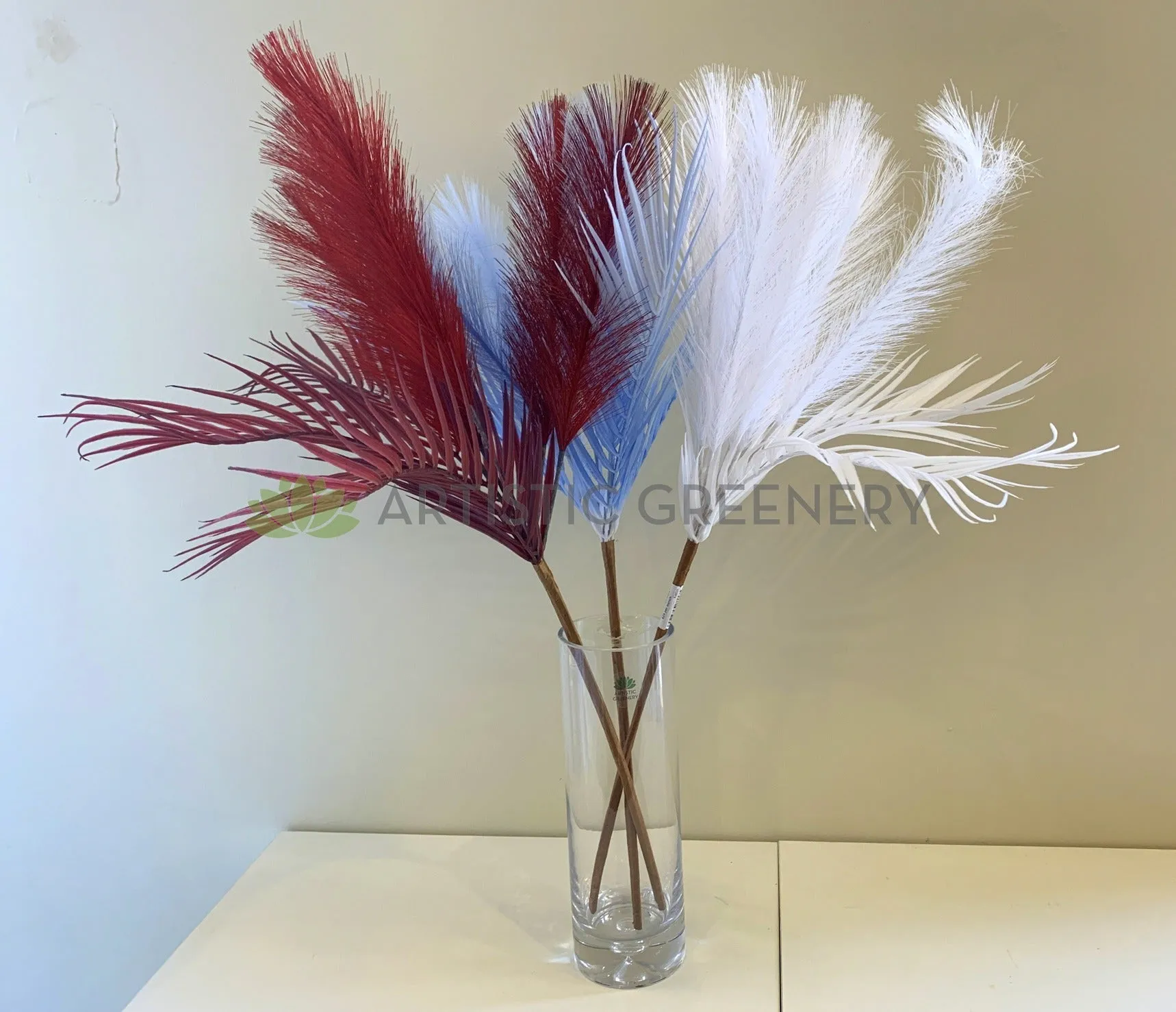 SP0327NEW Coloured Pampas Grass Bunch 77cm 3 Colours