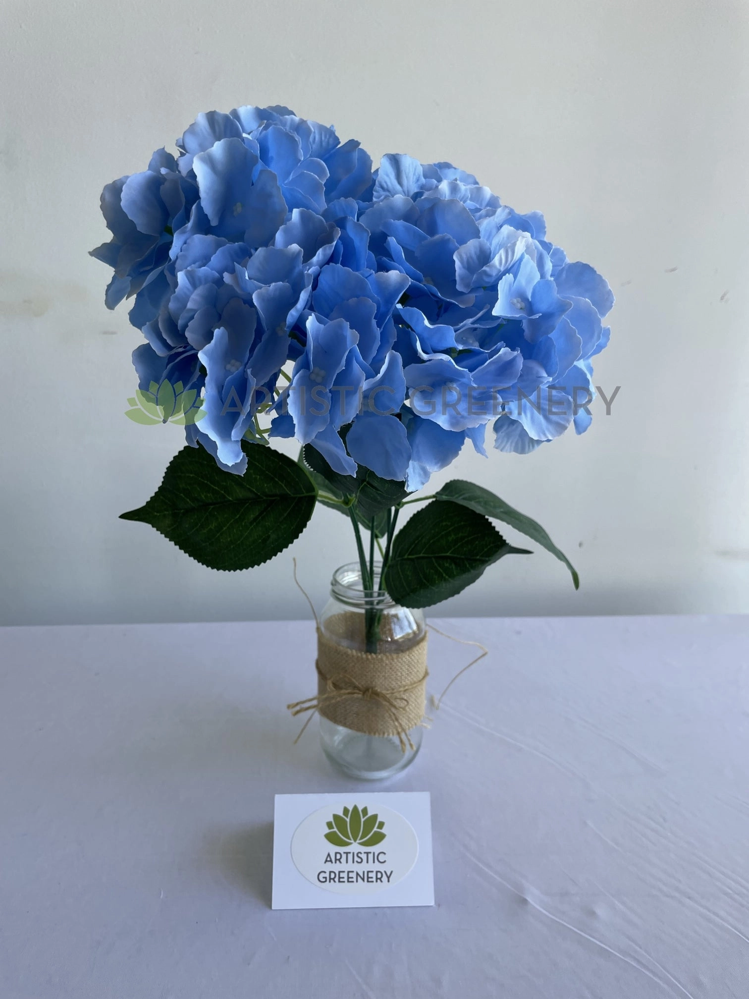 SP0340 Blue Hydrangea Bunch 44cm