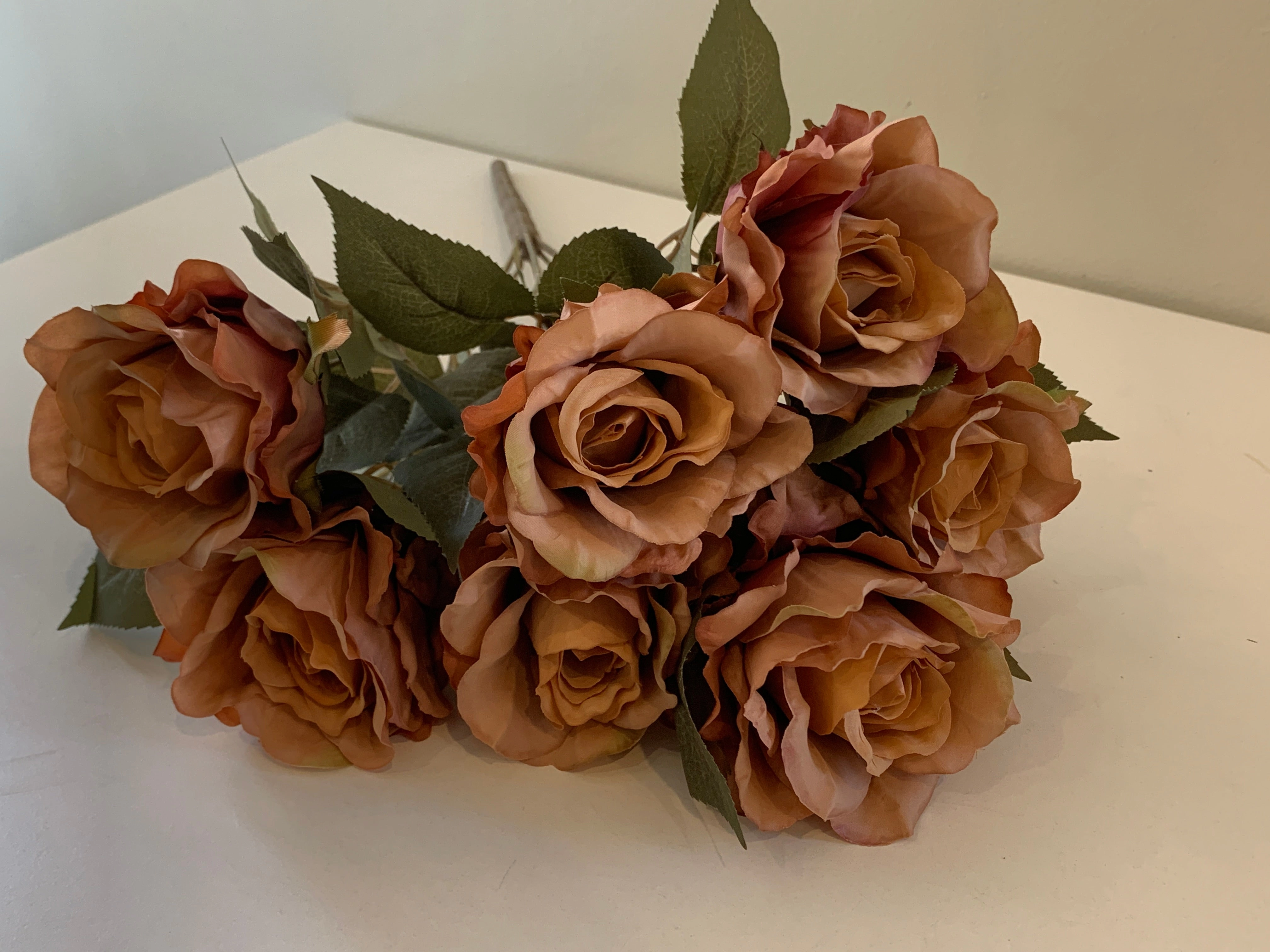 SP0341 Vintage Rose Bunch 43cm 3 Colours