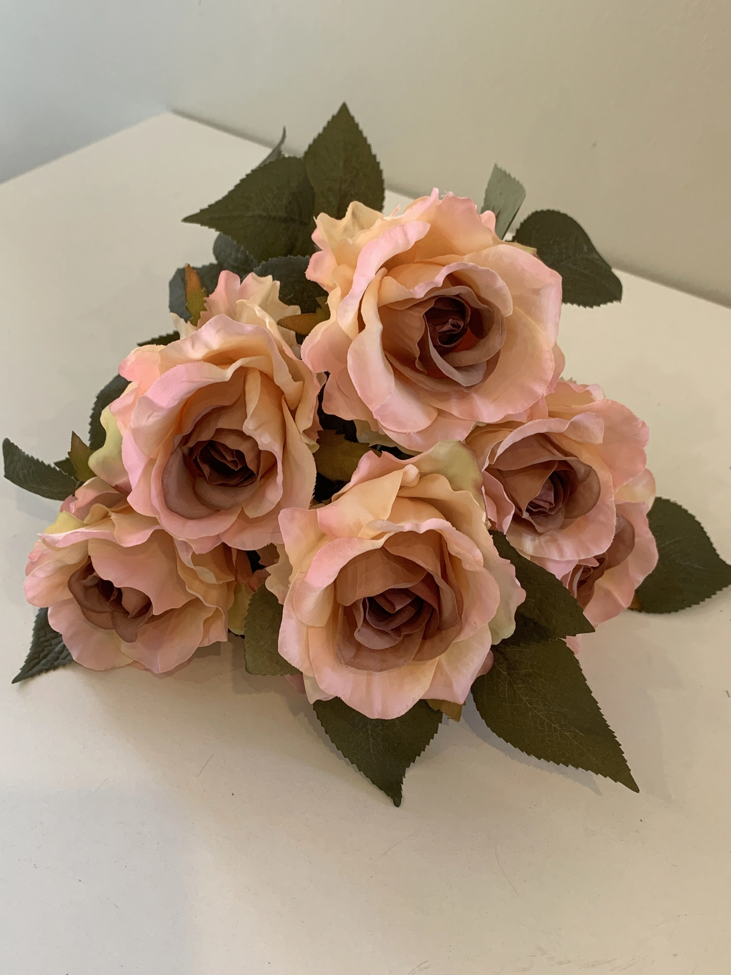 SP0341 Vintage Rose Bunch 43cm 3 Colours