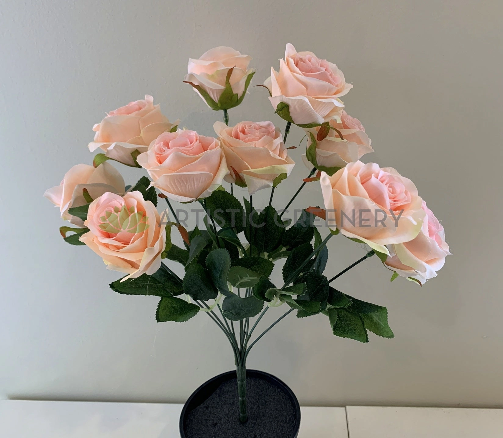 SP0343 Rose Bunch 46cm Pale Pink