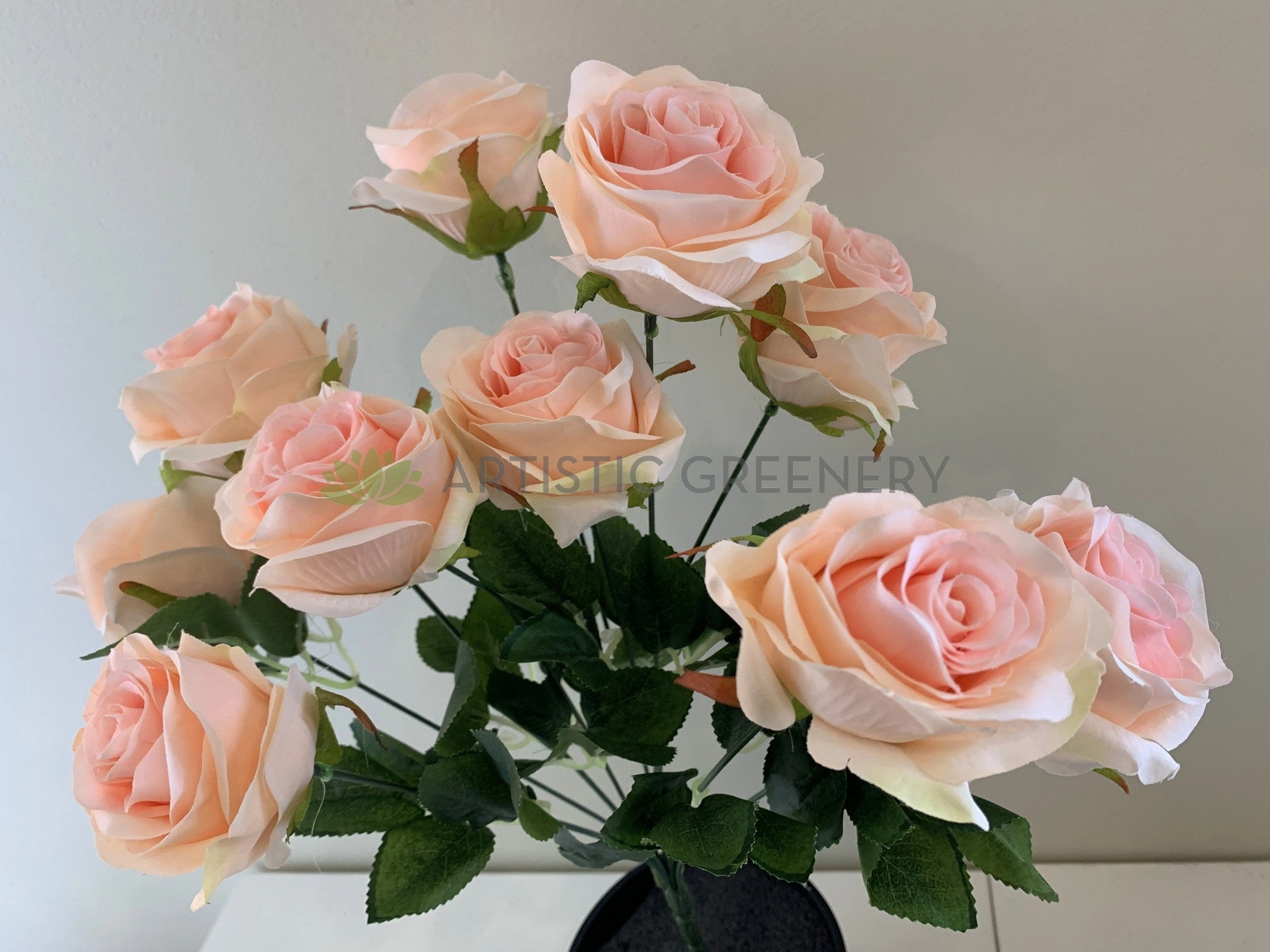 SP0343 Rose Bunch 46cm Pale Pink