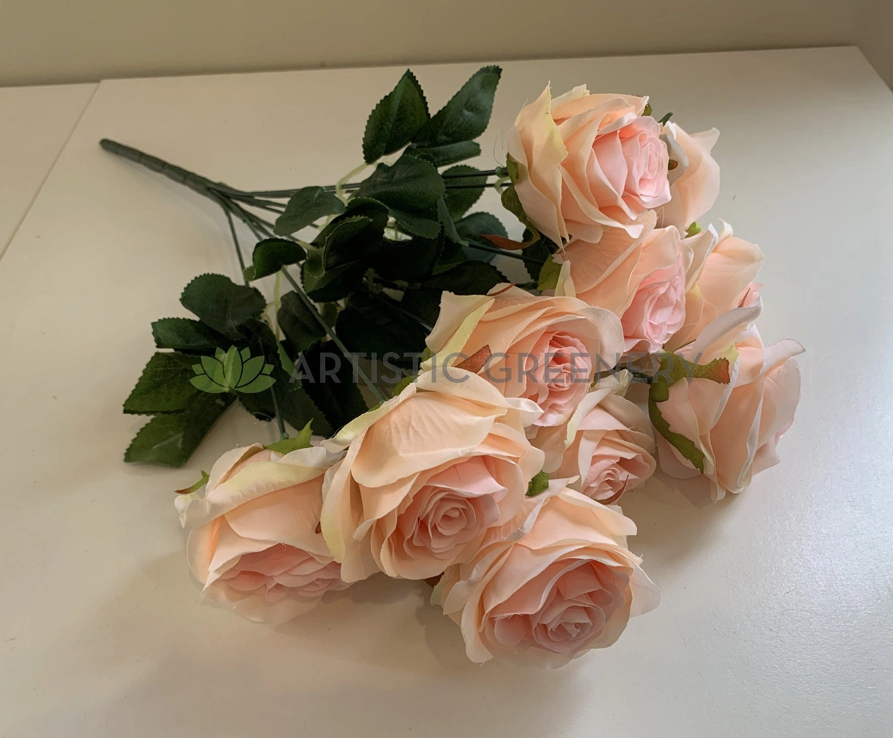 SP0343 Rose Bunch 46cm Pale Pink