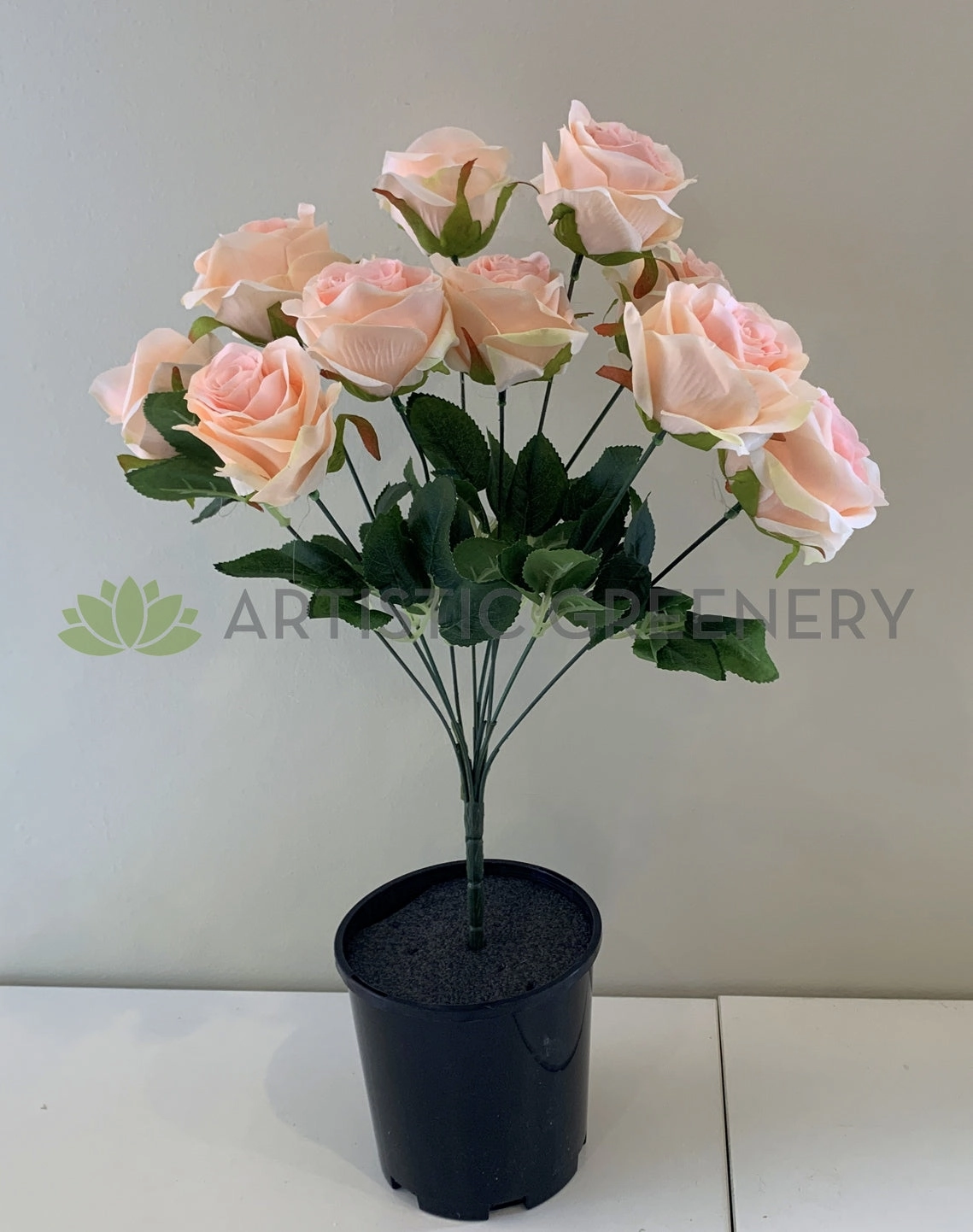 SP0343 Rose Bunch 46cm Pale Pink
