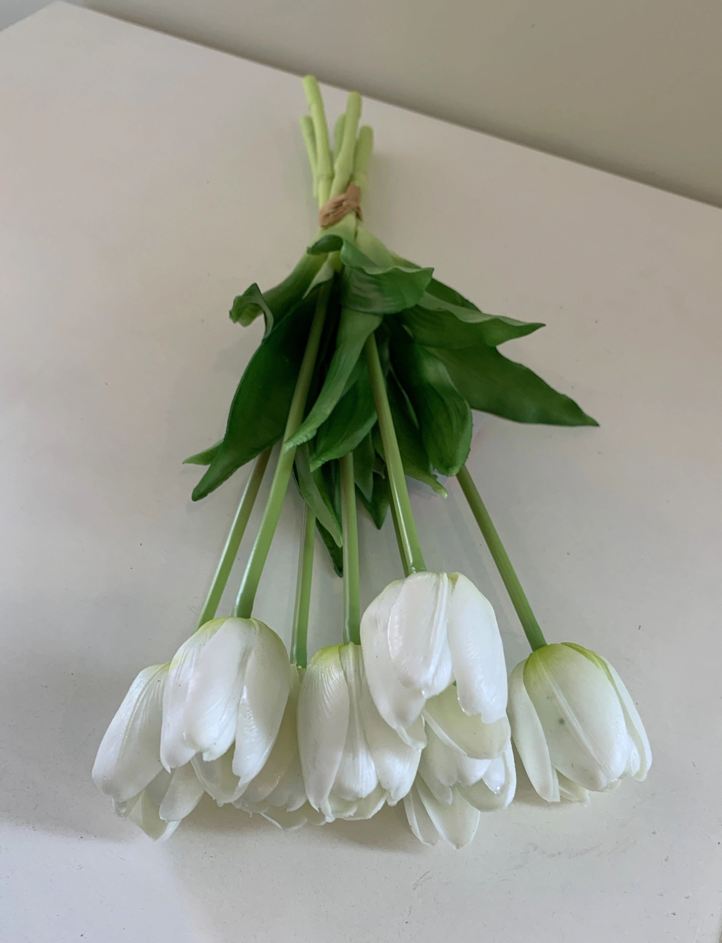 SP0346 Tulip Bunch 40cm Dark Pink / White / Light Pink