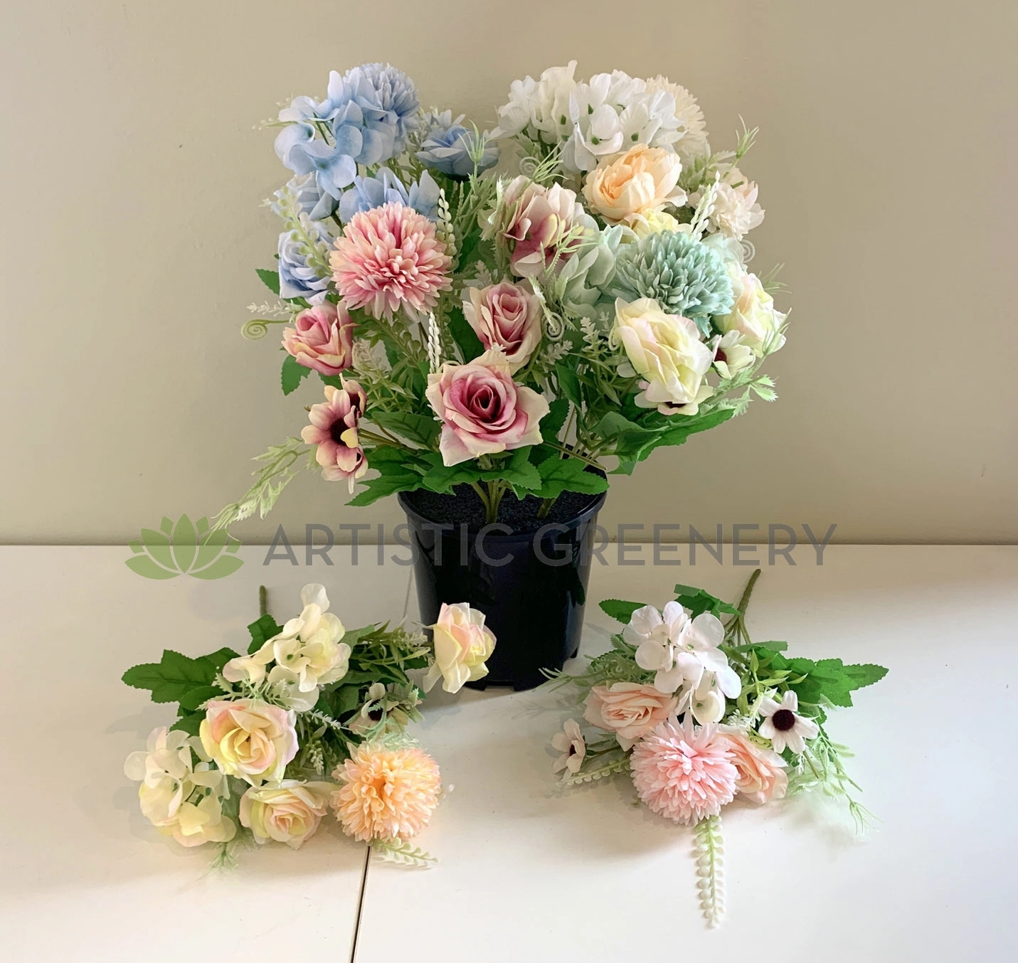 SP0349 Mixed Flower Bunch 29cm 6 Colours