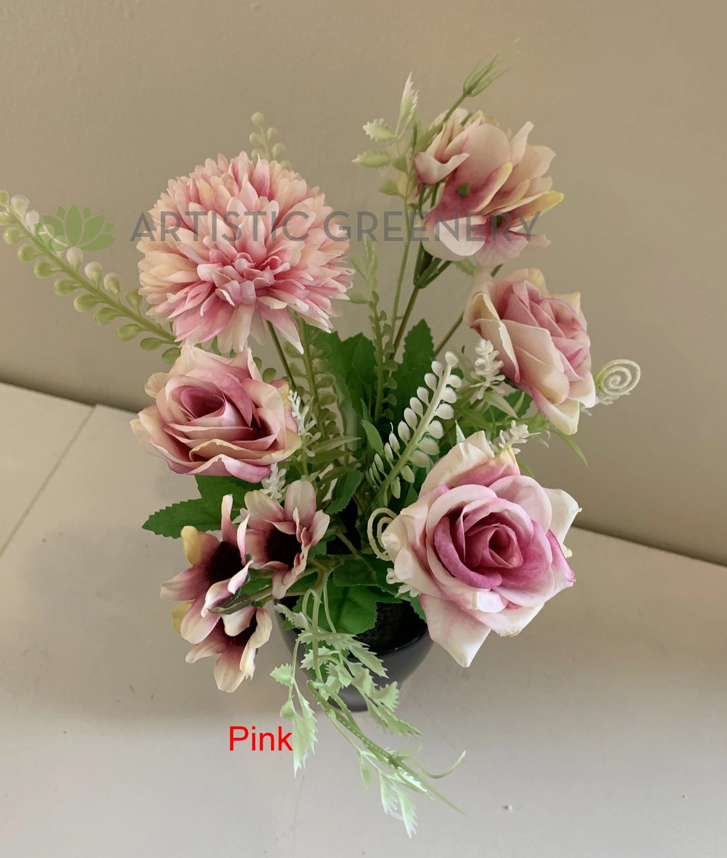 SP0349 Mixed Flower Bunch 29cm 6 Colours