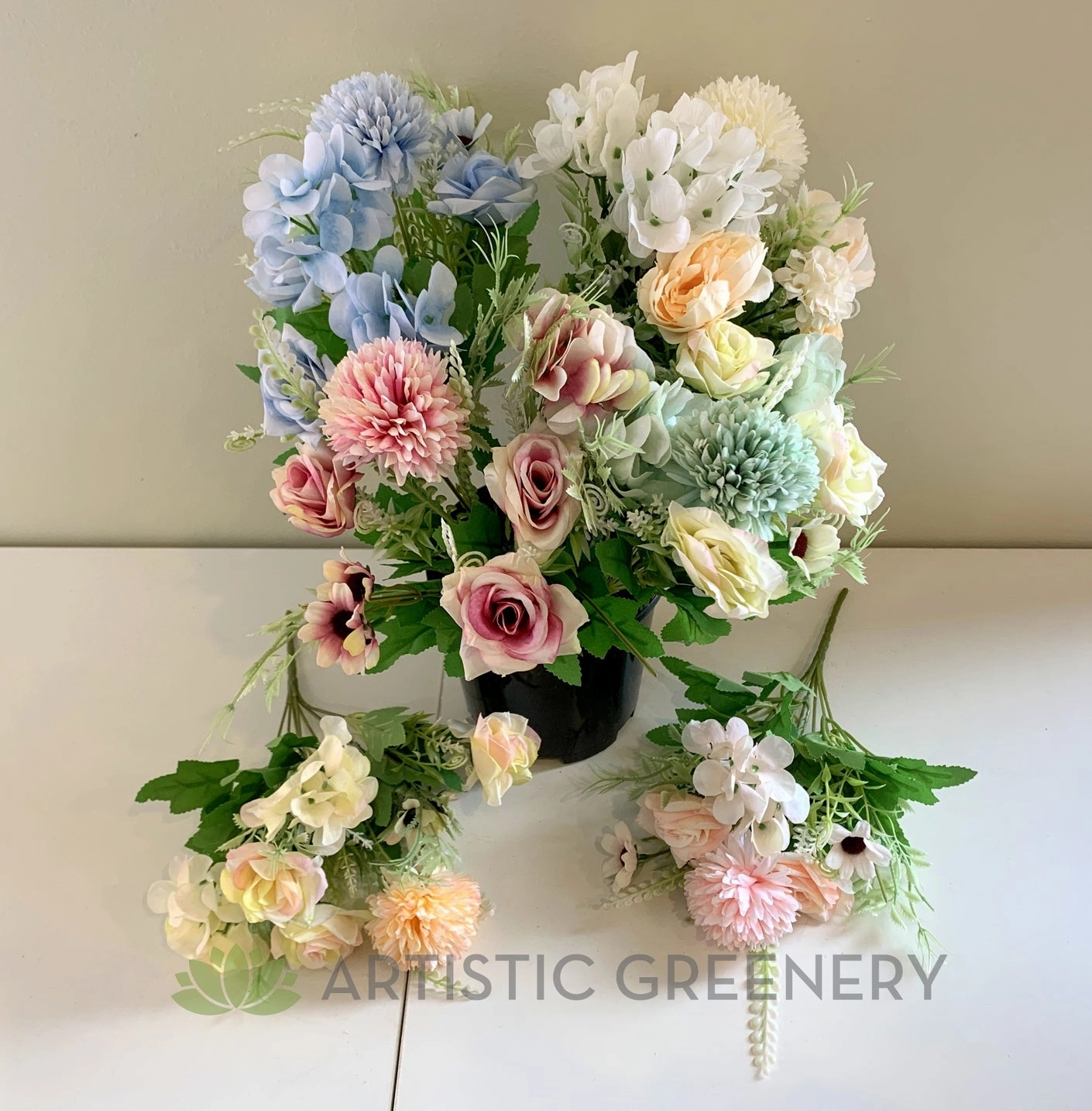 SP0349 Mixed Flower Bunch 29cm 6 Colours