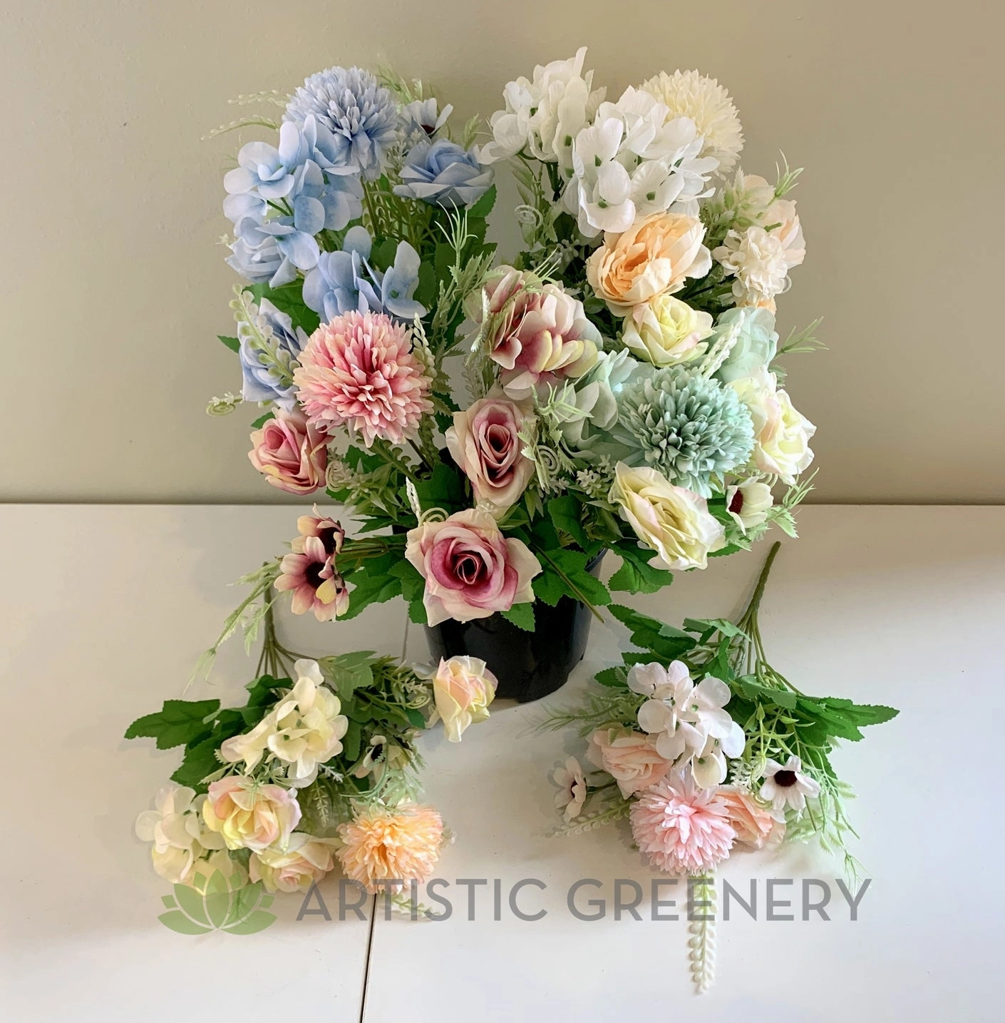 SP0349 Mixed Flower Bunch 29cm 6 Colours