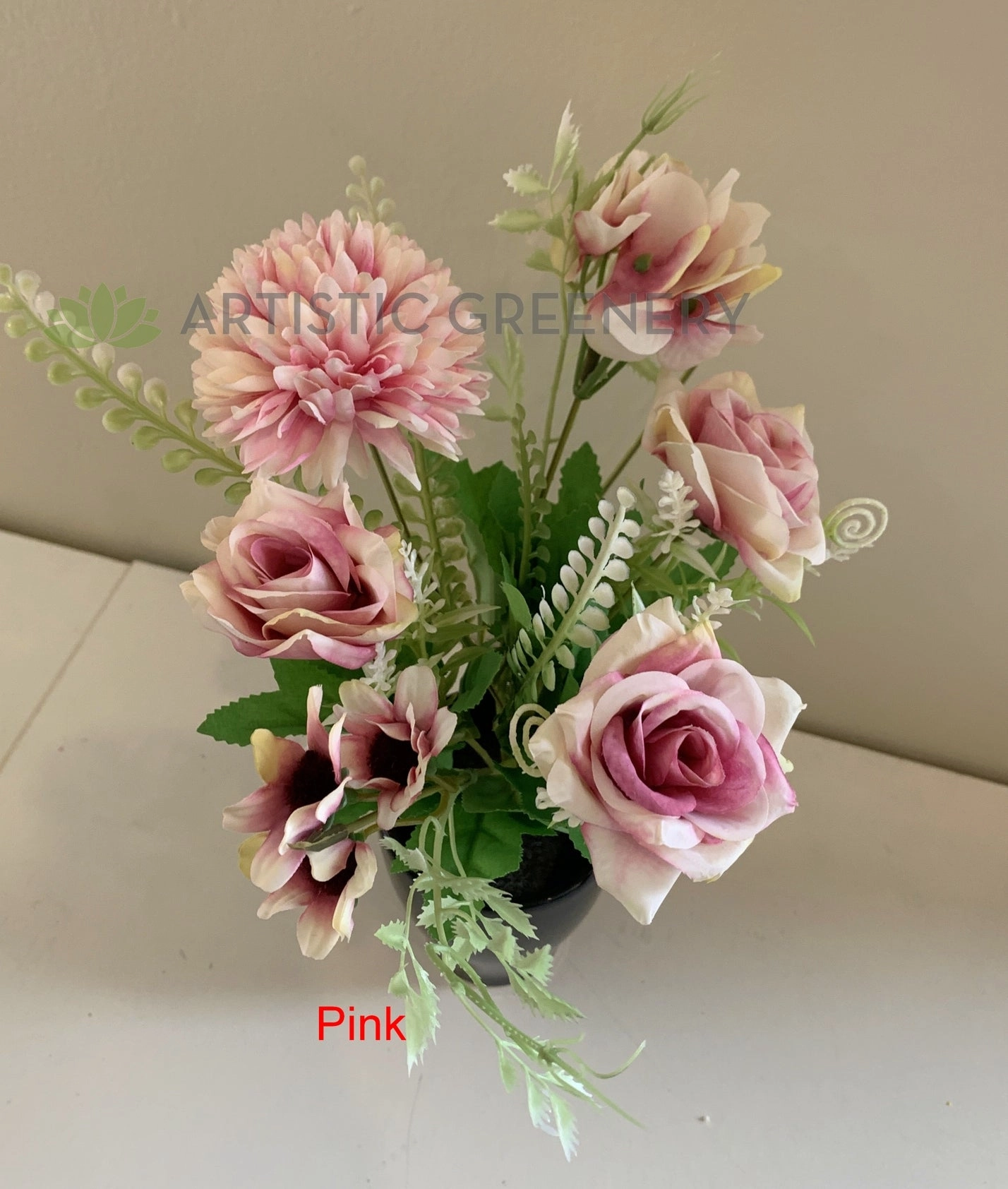 SP0349 Mixed Flower Bunch 29cm 6 Colours