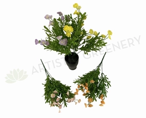 SP0354 Spring Flowers Bunch with Greenery 38cm 4 Colours xl flower pot  