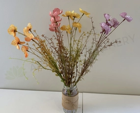 SP0362 Dried-Look Flower - Poppy 50cm 4 Colours indoor houseplants  