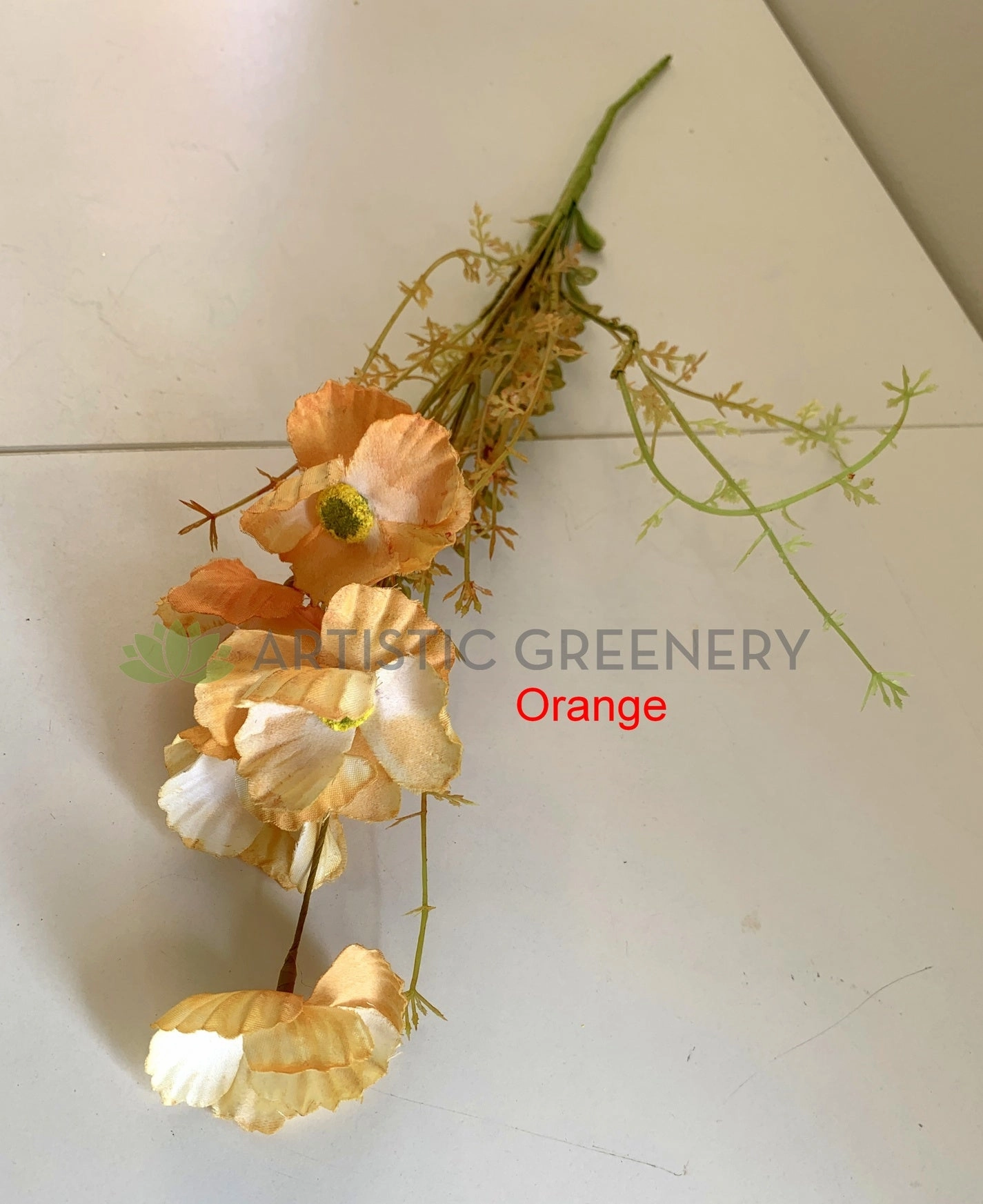 SP0362 Dried-Look Flower - Poppy 50cm 4 Colours