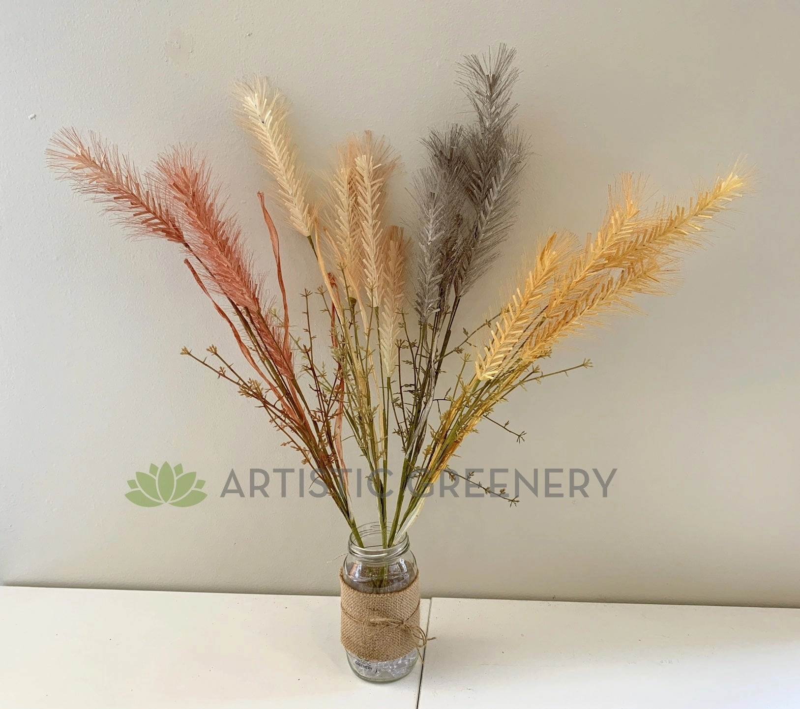 SP0363 Dried-Look Flower - Wheat 63cm 4 Colours