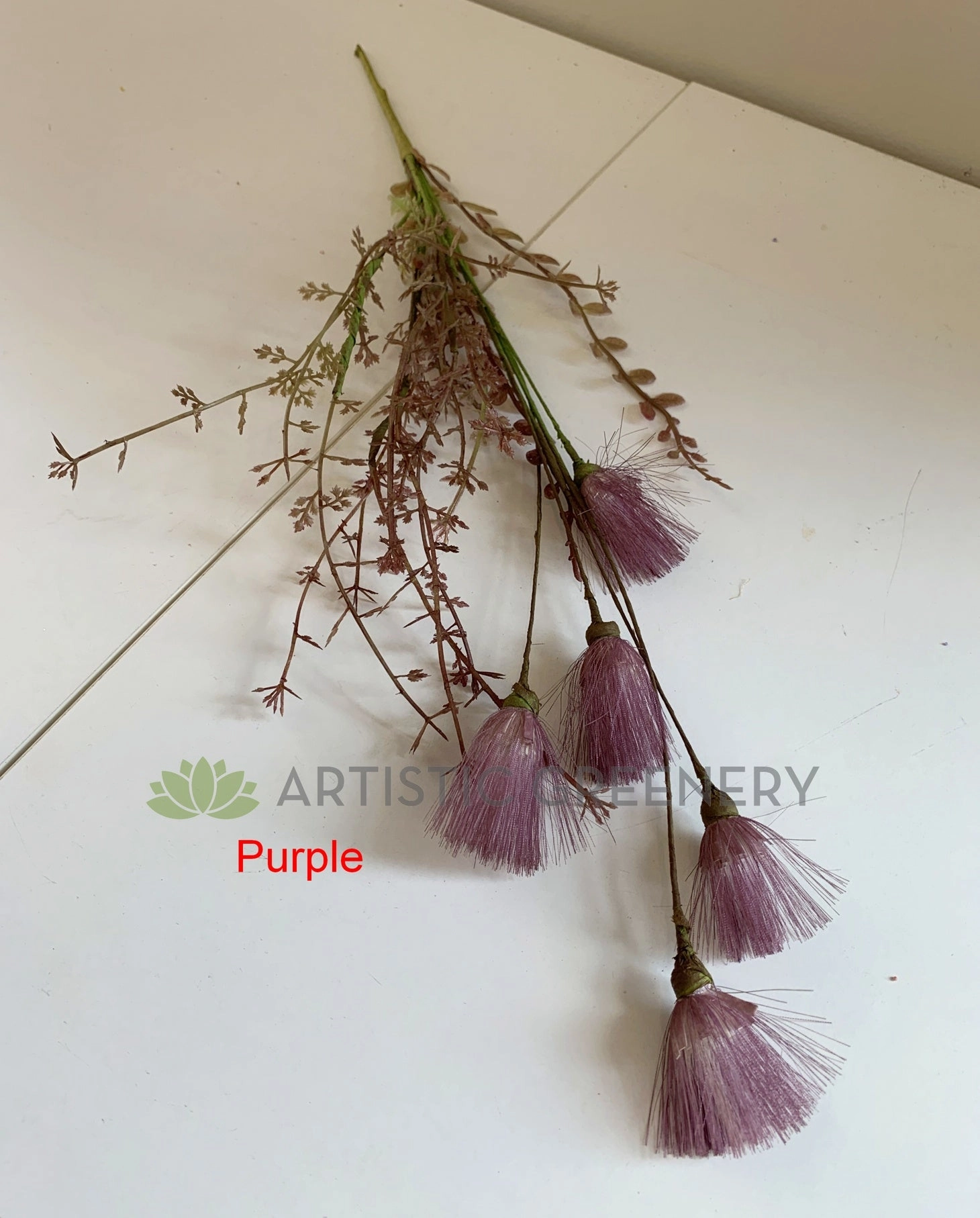 SP0365 Dried-Look Flower - Dandelion 55cm 3 Colours