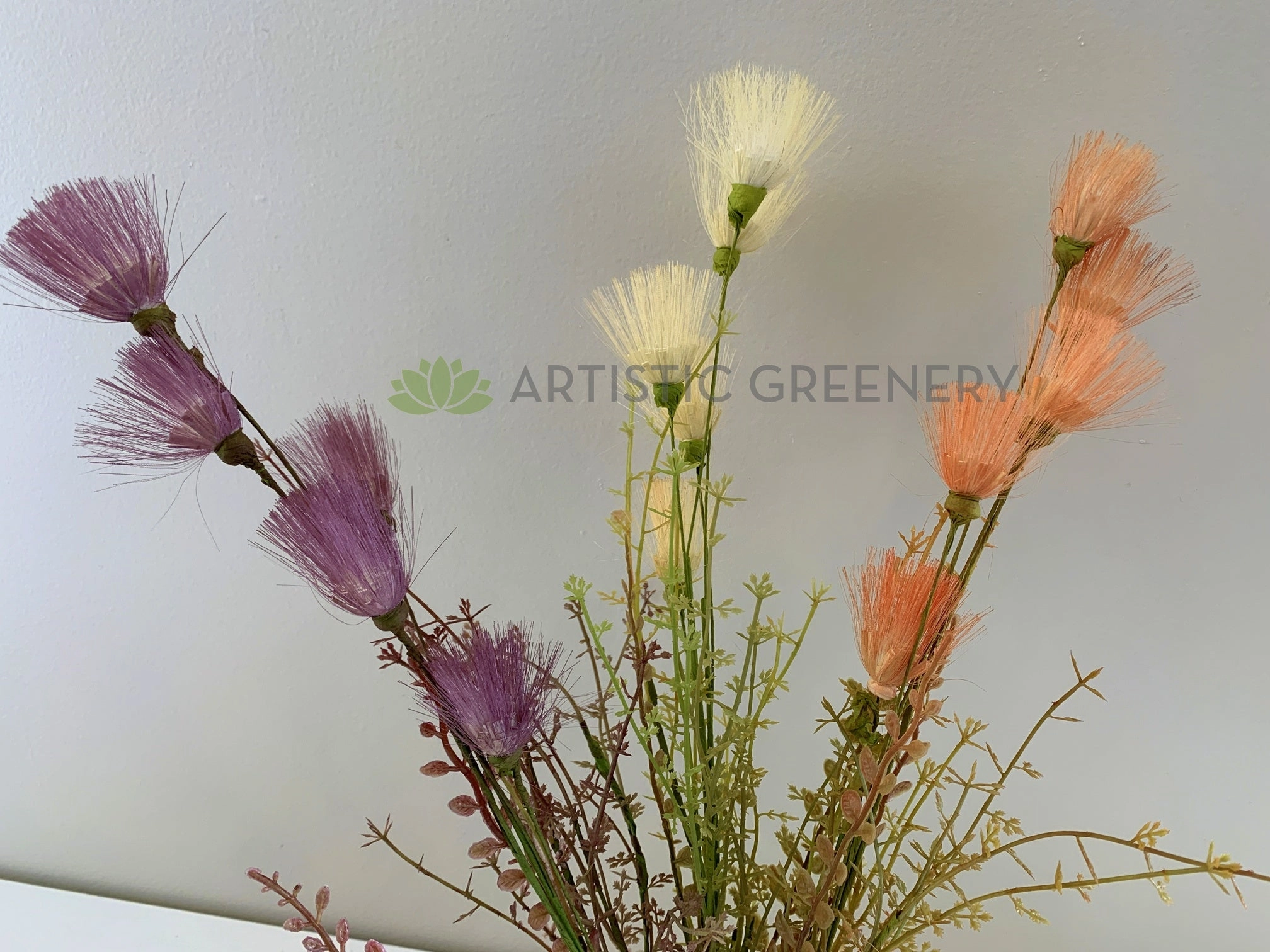 SP0365 Dried-Look Flower - Dandelion 55cm 3 Colours