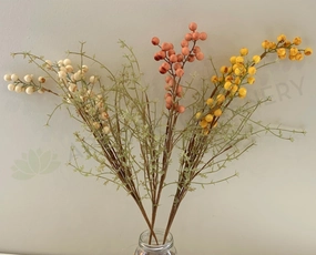 SP0367 Dried-Look  Flower -Berry 60cm 3 Colours indoor houseplants  