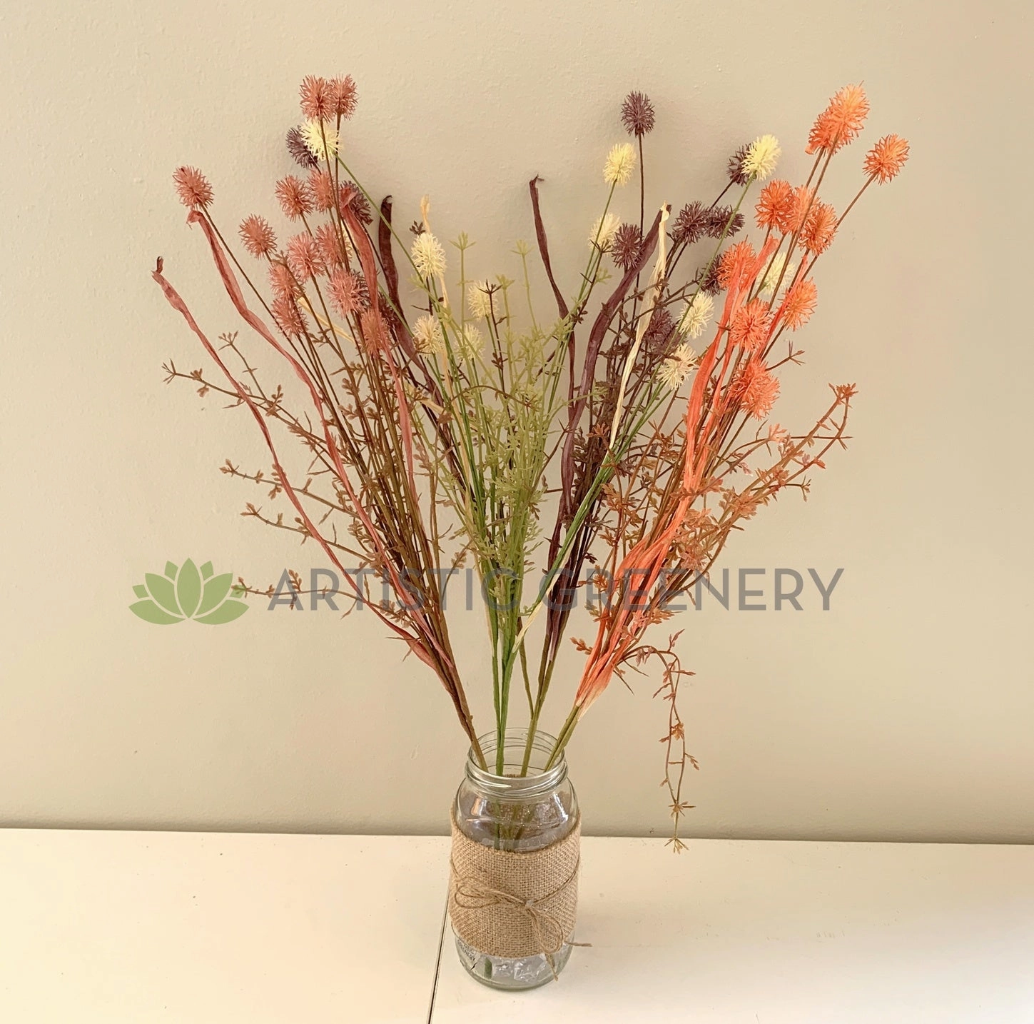 SP0368 Dried-Look Flower - Wild Flower 60cm 4 Colours