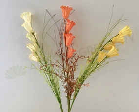 SP0369 Dried-Look Flower - Trumpet Flower 60cm 3 Colours indoor houseplants  