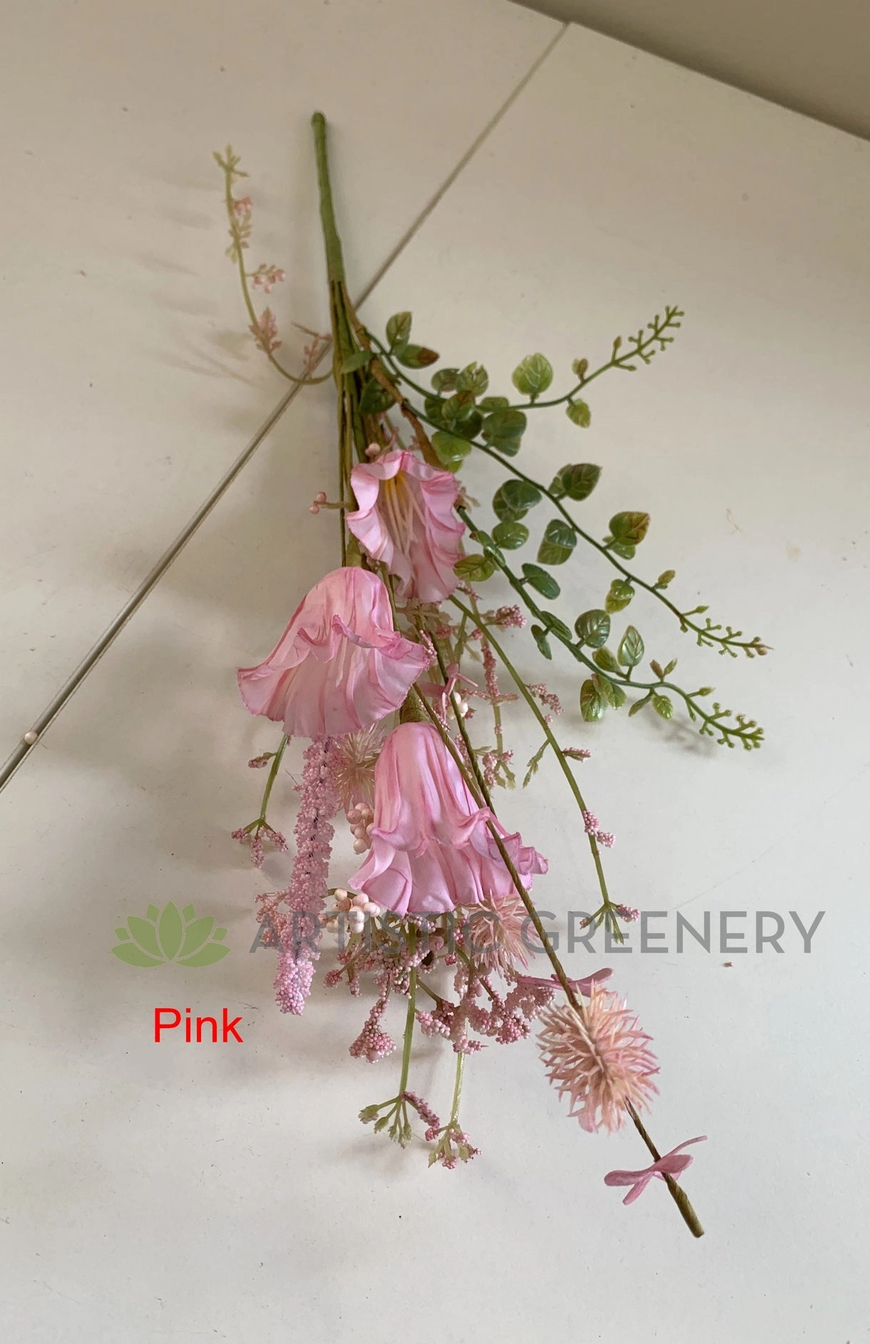 SP0370 Dried-Look Flower - Trumpet Flower 39cm 4 Colours