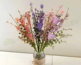 SP0370 Dried-Look Flower - Trumpet Flower 39cm 4 Colours indoor houseplants  