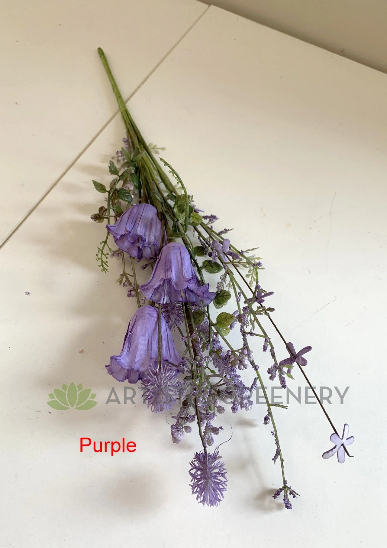 SP0370 Dried-Look Flower - Trumpet Flower 39cm 4 Colours