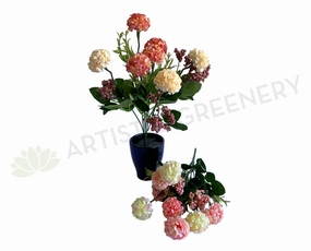 SP0371 Mini Hydrangea Bunch 34cm 2 Colours indoor houseplants  