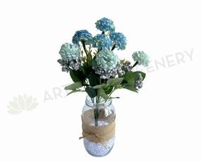 SP0371 Mini Hydrangea Bunch 34cm Blue indoor houseplants  