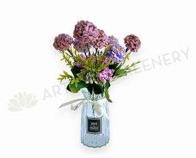 SP0371 Mini Hydrangea Bunch 34cm Mauve indoor houseplants  