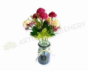 SP0371 Mini Hydrangea Bunch 34cm Plum & Peach indoor houseplants  