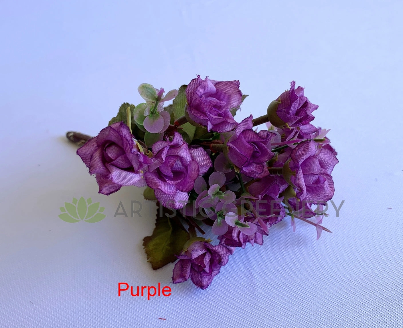 SP0382 Mini Rose Bunch 22cm 6 colours (CLEARANCE STOCK)