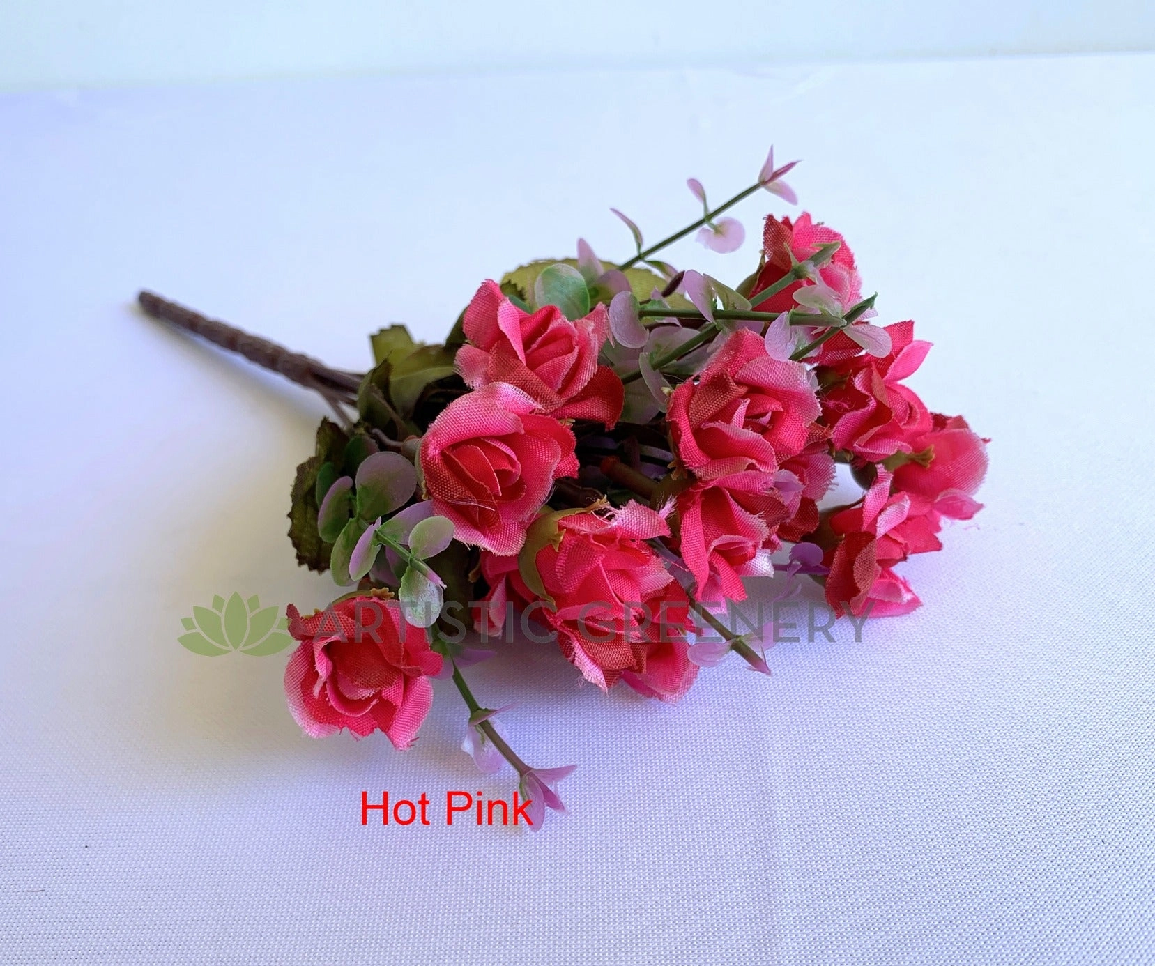 SP0382 Mini Rose Bunch 22cm 6 colours (CLEARANCE STOCK)