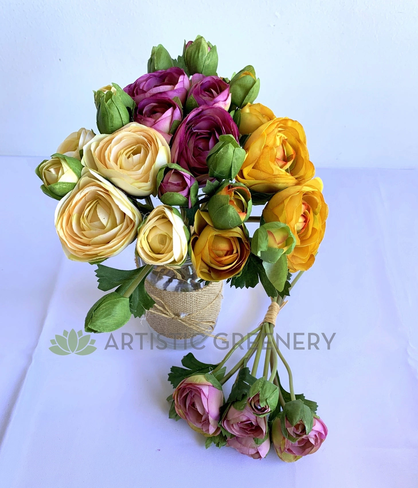 SP0388 Ranunculus Bunch 26cm 4 colours