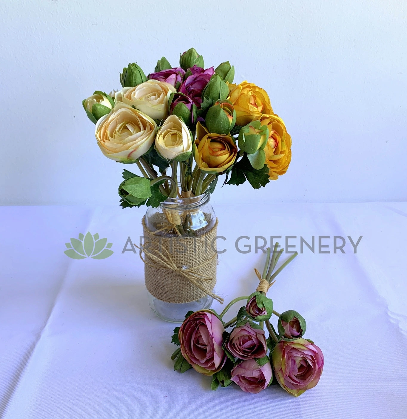 SP0388 Ranunculus Bunch 26cm 4 colours