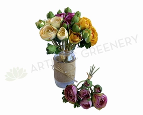 SP0388 Ranunculus Bunch 26cm 4 colours indoor houseplants  