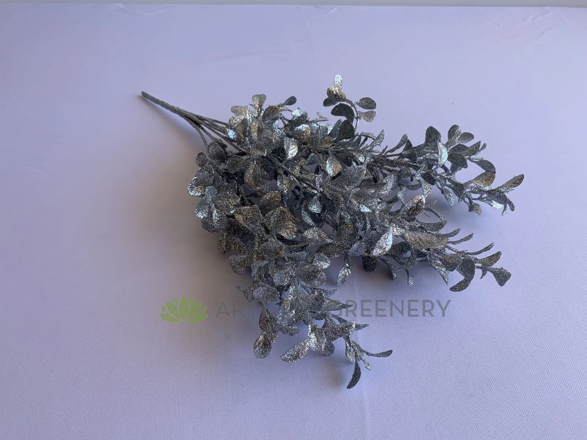 SP0391 Silver Glitter Filler Bunch 40cm