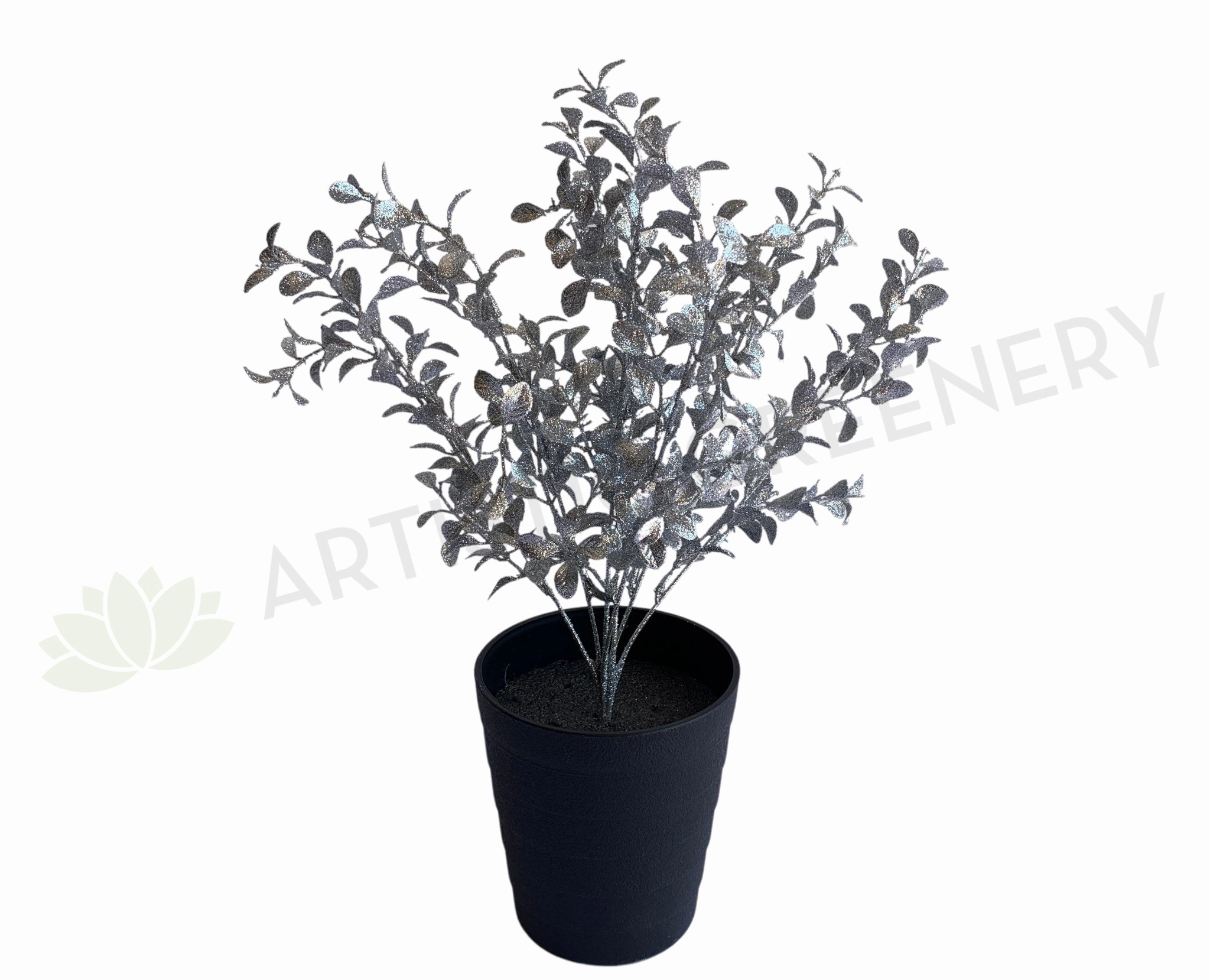 SP0391 Silver Glitter Filler Bunch 40cm indoor plant stand  